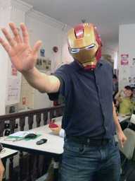 Iron Man helmet at HackerspaceSG v1